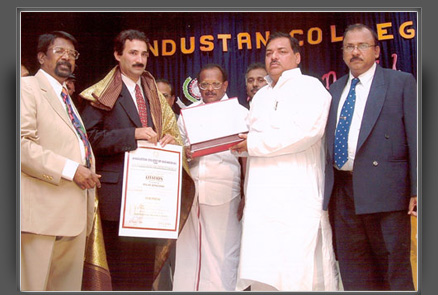 "OUTSTANDING ARCHITECT AWARD" FOR EXCELLENCE IN ARCHITECTURAL PRATICE FOR THE YEAR 2005, HINDUSTAN COLLEGE OF ENGINEERING