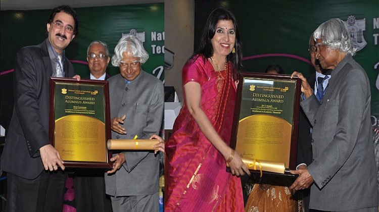 ARCHITECTS Dr. OSCAR G. CONCESSAO & Dr. PONNI M. CONCESSAO RECEIVING THE DISTINGUISHED ALUMNI AWARD, NATIONAL INSTITUTE OF TECHNOLOGY TIRUCHIRAPPALLI FROM DR.A.P.J ABDUL KALAM, FORMER PRESIDENT OF INDIA FOR THE 50th YEAR GOLDEN JUBILEE CELEBRATIONS HELD NIT TIRUCHIRAPALLI ON 26 FEBRUARY, 2014